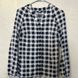Chase Bank Lands' End Black and White Women's Cardigan